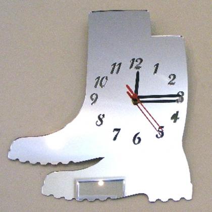 Wellington Boots Clock Mirror - 35cm